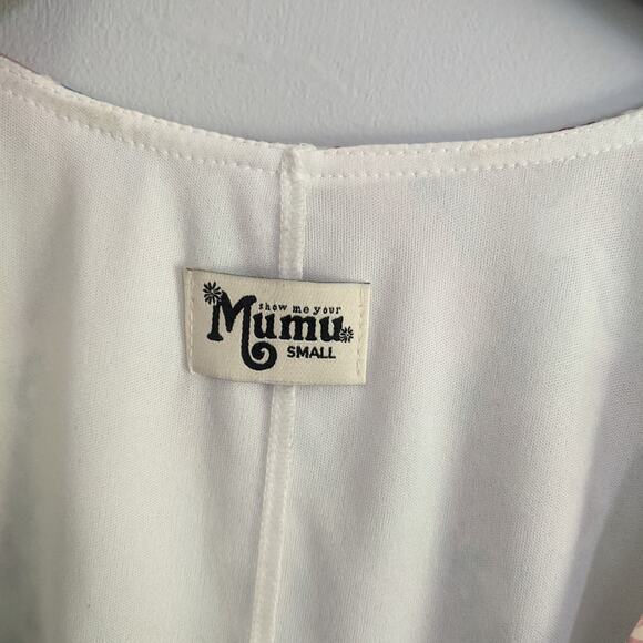 Women's Show Me Your Mumu Mini Dress Small Grey Gardens Bohemian - Picture 6 of 6